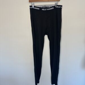 HELLY HANSEN Lifa Merino Lightweight Trousers Sz Large Men’s Black Base layer